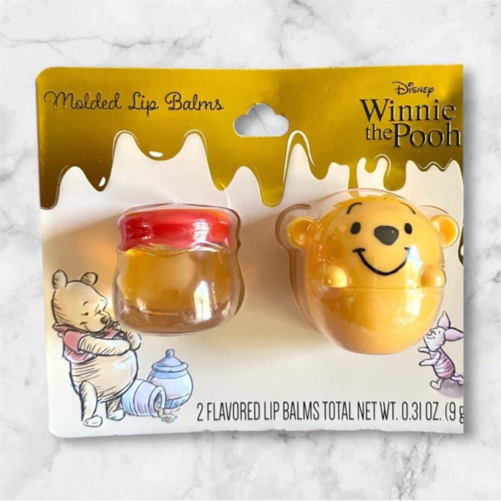 🐭 Sale! Disney 2pc Set Winnie The Pooh And Honey Pot Flavored Lip Balms Sealed